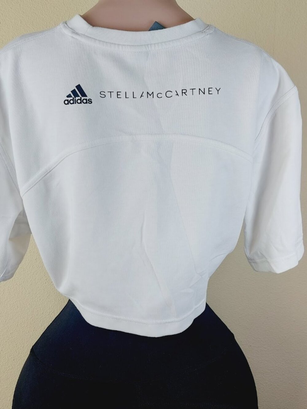 Adidas Women's White Stella McCartney Boxy Cut Casual Crop Top Size M - Picture 5 of 11